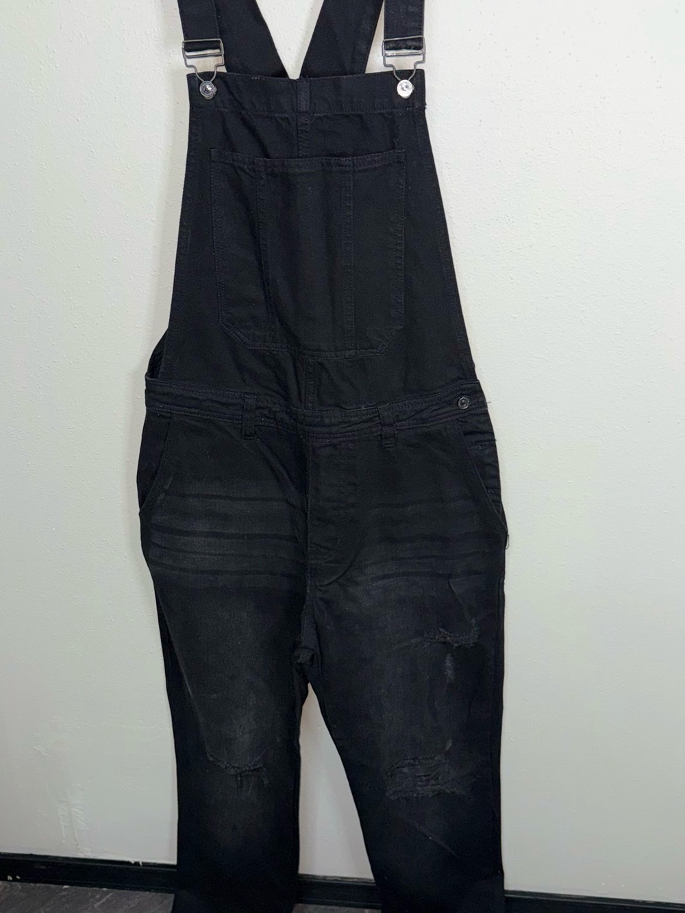 Black Men's Denim Overalls - Classic Workwear Style